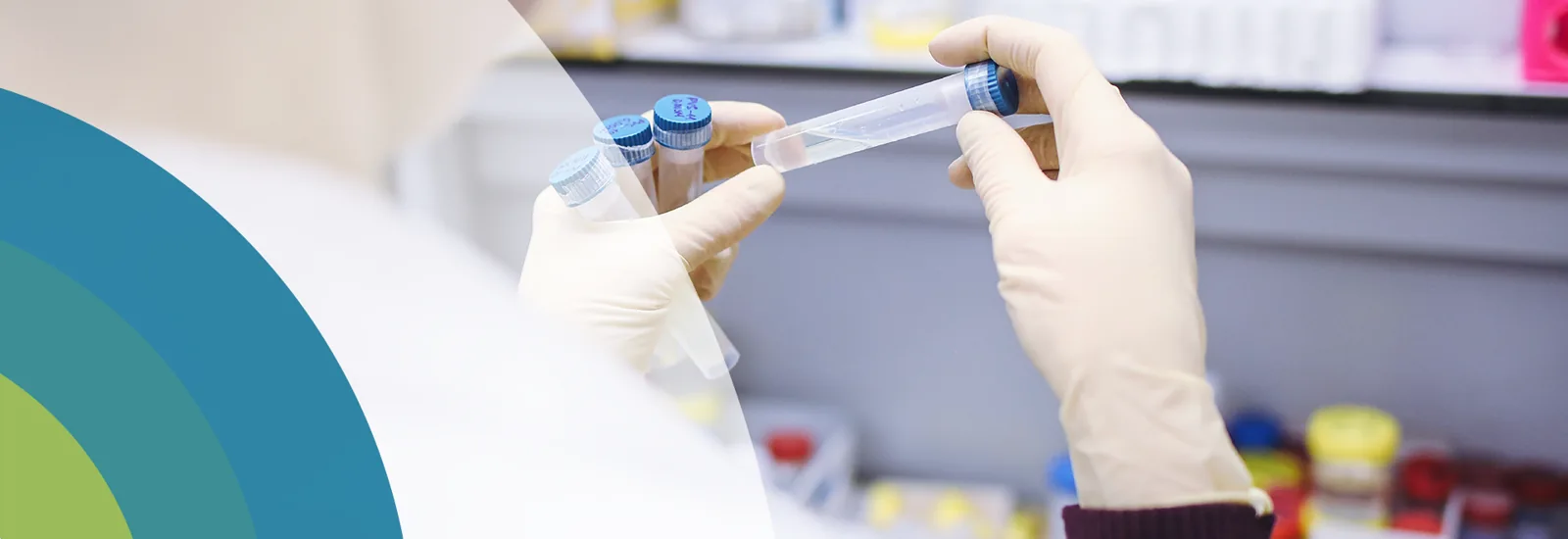 Gloved hands holding capped sample tubes, from the original HMC website